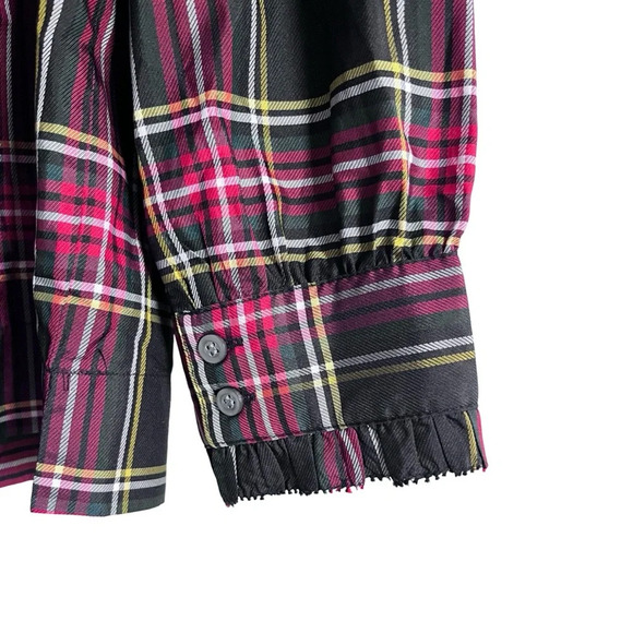 Jcrew Off The Shoulder Stewart Plaid Top - Picture 6 of 8